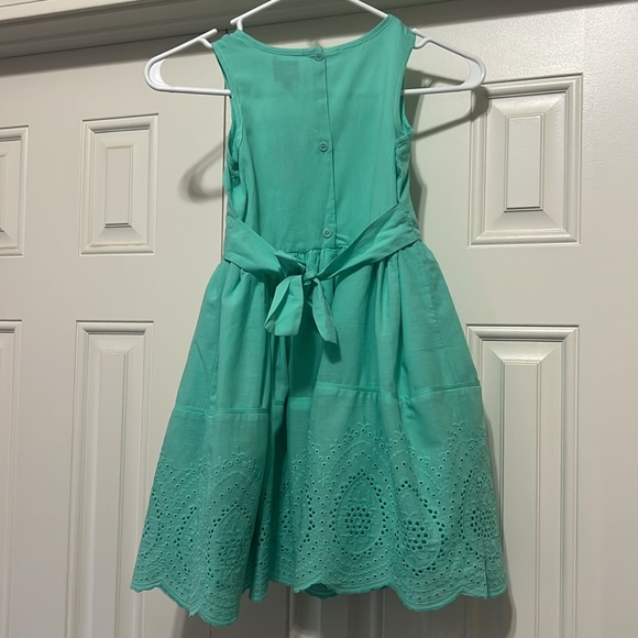 NWT Girl’s Easter dress size 6x turquoise with tulle underlay - Picture 4 of 13
